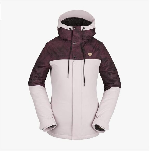 Volcom Burgundy and Pink Snowboard Ski Jacket - Picture 3 of 12